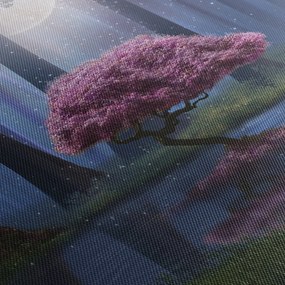 Obraz - Magiczna noc (z zegarem) (90x30 cm)