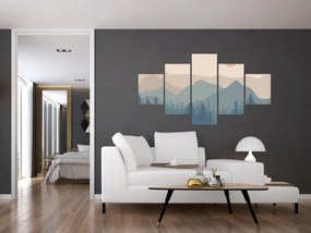 Obraz - Góry Turkusowe N⁰1 (125x70 cm)