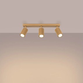 Lampa sufitowa minimalistyczny Gloow, aluminium - 3 źródło światła 3000K - L.45 x H.16.5 cm - złoty