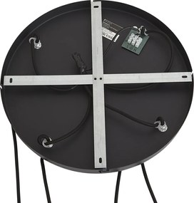 Lampa wisząca Art Deco czarna z przydymionym szkłem 4-źródła światła - Wallace