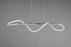 Metalowa lampa wisząca LED ze ściemniaczem w kolorze srebra Argos – Reality