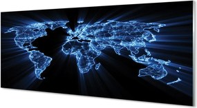 Panel nad Blat Kuchenny Niebieska Mapa Świata