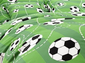 PrzytulneMieszkanie.pl PrzytulneMieszkanie.pl Pościel polibawełniana FOOTBALL TIME POLY zielona Rozmiar pościeli: 70 x 90 cm | 140 x 200 cm