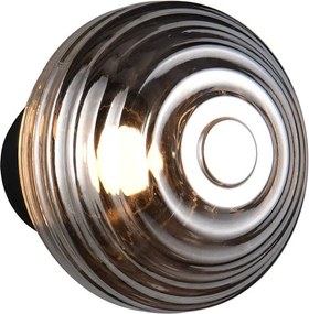 Ciemnoszary szklany kinkiet LED na USB ø 15,5 cm Earl – Reality