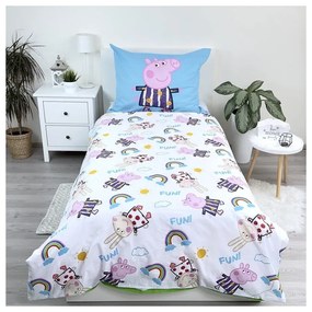 Bawełniana fluorescencyjna pościel dziecięca jednoosobowa 140x200 cm Peppa Pig – Jerry Fabrics