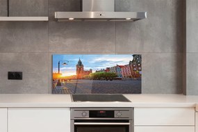 Panel szklany do Kuchni Gdańska Starówka o Świcie