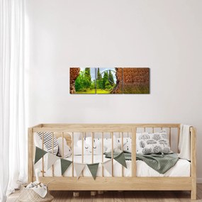 Obraz - Ogród Eden (z zegarem) (90x30 cm)