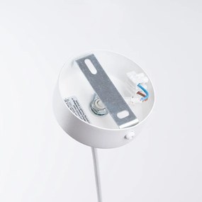 Biała lampa wisząca ze szklanym kloszem Belinda – Sollux