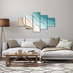 Abstrakcyjny obraz wybrzeża morskiego (125x70 cm)