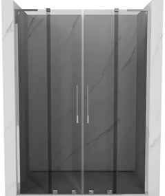 Mexen Velar L Duo drzwi prysznicowe rozsuwane 160 cm, grafit, chrom - 871-160-003-42-01