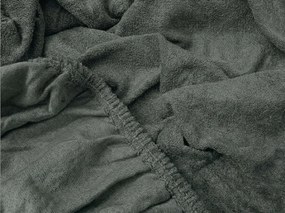 PrzytulneMieszkanie.pl Frotte prześcieradło EXCLUSIVE zielonoszare 200x220 cm