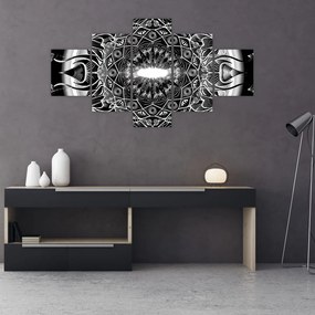 Obraz czarno-białych ozdób (125x70 cm)