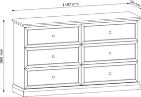 Komoda Emolio 146 cm z szufladami - grafit