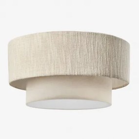 Plafon Sufitowy Lumira Ø40 Cm & Gardenia Biel - Nature - Sklum