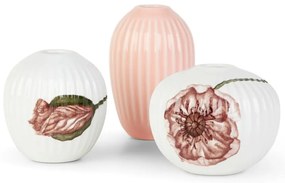 Zestaw 3 miniaturowych porcelanowych wazonów Kähler Design Hammershøi Poppy