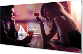 Panel szklany do Kuchni Ludzie z Kieliszkami
