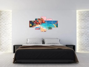 Obraz - Karawan nad oceanem (125x70 cm)