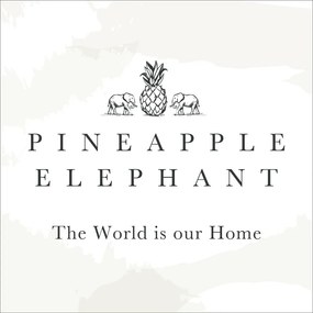 Biała firanka 140x183 cm Woodblock Floral – Pineapple Elephant