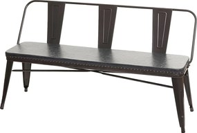 Ławka 3-osobowa MCW-H10,  czarno-szary