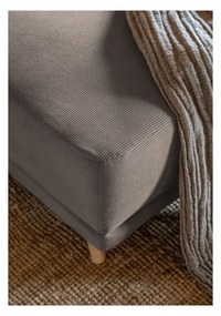 Jasnobrązowy sztruksowy rozkładany narożnik (strona zmienna) Lazy Lukka – Miuform