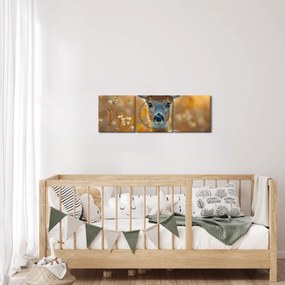 Obraz - Łania (z zegarem) (90x30 cm)