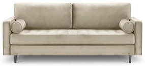 Beżowa aksamitna sofa Milo Casa Santo, 219 cm