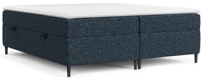 Ciemnoniebieskie łóżko boxspring ze schowkiem 140x200 cm Araya – Maison de Rêve