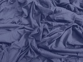 PrzytulneMieszkanie.pl Jersey prześcieradło HIGHFIT ciemnoniebieskie 180 x 200 cm