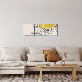 Obraz - Abstrakcyjny obraz plaży N⁰2 (z zegarem) (90x30 cm)