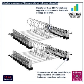 Komplet 20 szt. wieszaków z klamrami N1-G38
