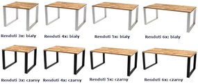 Czarny loftowy stolik kawowy - Renduti 5X