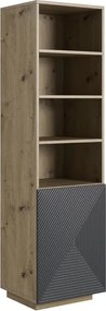 Regał Asha 50 cm z ryflowanym frontem - artisan / rivier stone mat