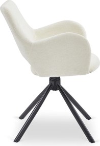 Krzesło Tapicerowane FLAV Kremowe Nowoczesne