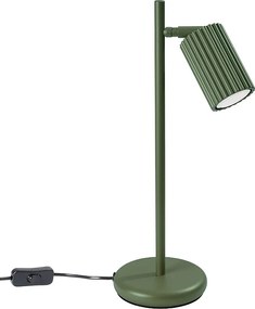 Lampa Biurkowa Minimalistyczny Karbon, Aluminium - 1 Źródło - L.14.5 X H.43 Cm - Zielony Oliwkowy
