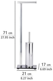 Stojak na papier toaletowy i szczotkę LAVA do WC - 2w1, WENKO