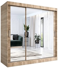 Szafa przesuwna z lustrem dąb sonoma 200 cm C8-R05