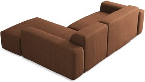 Narożnik (prawostronny/z szezlongiem) w kolorze terakoty Keli – Makamii