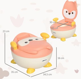 ZONEKIZ Dziecięcy nocnik w kształcie liska, nocnik dla dzieci z uchwytem