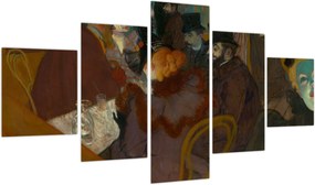 Obraz - Henri de Toulouse-Lautrec, At the Moulin Rouge, reprodukcje (125x70 cm)