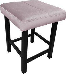 Taboret KLASYK tkanina Welur stelaż metalowy : Kolor Stelaża - Czarny , Kolor tkaniny - VELVET - MG55, Typ tkaniny - Velvet, Wysokość - 45 cm