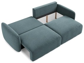 Turkusowa rozkładana/ze schowkiem sofa 238 cm Kalena – Makamii