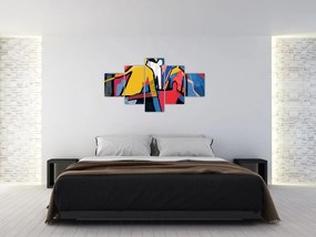Obraz - Abstrakcja mężczyzn (125x70 cm)