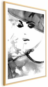 Plakat Zakochana elegancja 60x90 cm z ramą złotą z marginesem ARTGEIST B