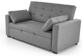 Sofa rozkładana z funkcją spania PAULINIO szara HALMAR