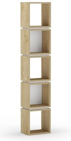 Biały regał w dekorze dębu 32x167 cm Lofty – Marckeric