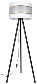 Lampa stojąca CORAL 1xE27/60W/230V wenge/biała/złota