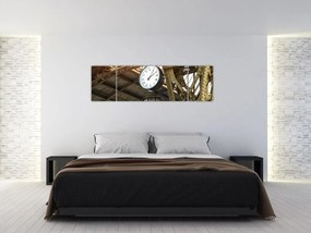 Obraz - Zegar na dworcu (170x50 cm)