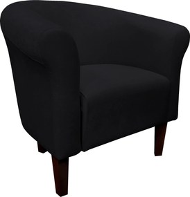 Fotel Milo tkanina Mikrofaza stylowy fotel do salonu i sypialni : Kolor nogi - Venge, Kolor tkaniny - 18 MIKROFAZA, Wysokość nogi - 20 cm