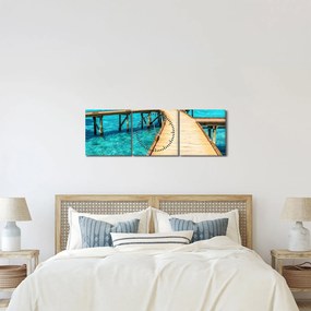 Obraz - Molo (z zegarem) (90x30 cm)