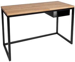 Biurko z dębowym blatem w stylu industrialnym L8-G38